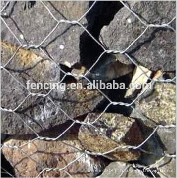 Galvanizado / PVC Revestido / Galfan Hexagonal Caixa Gabion